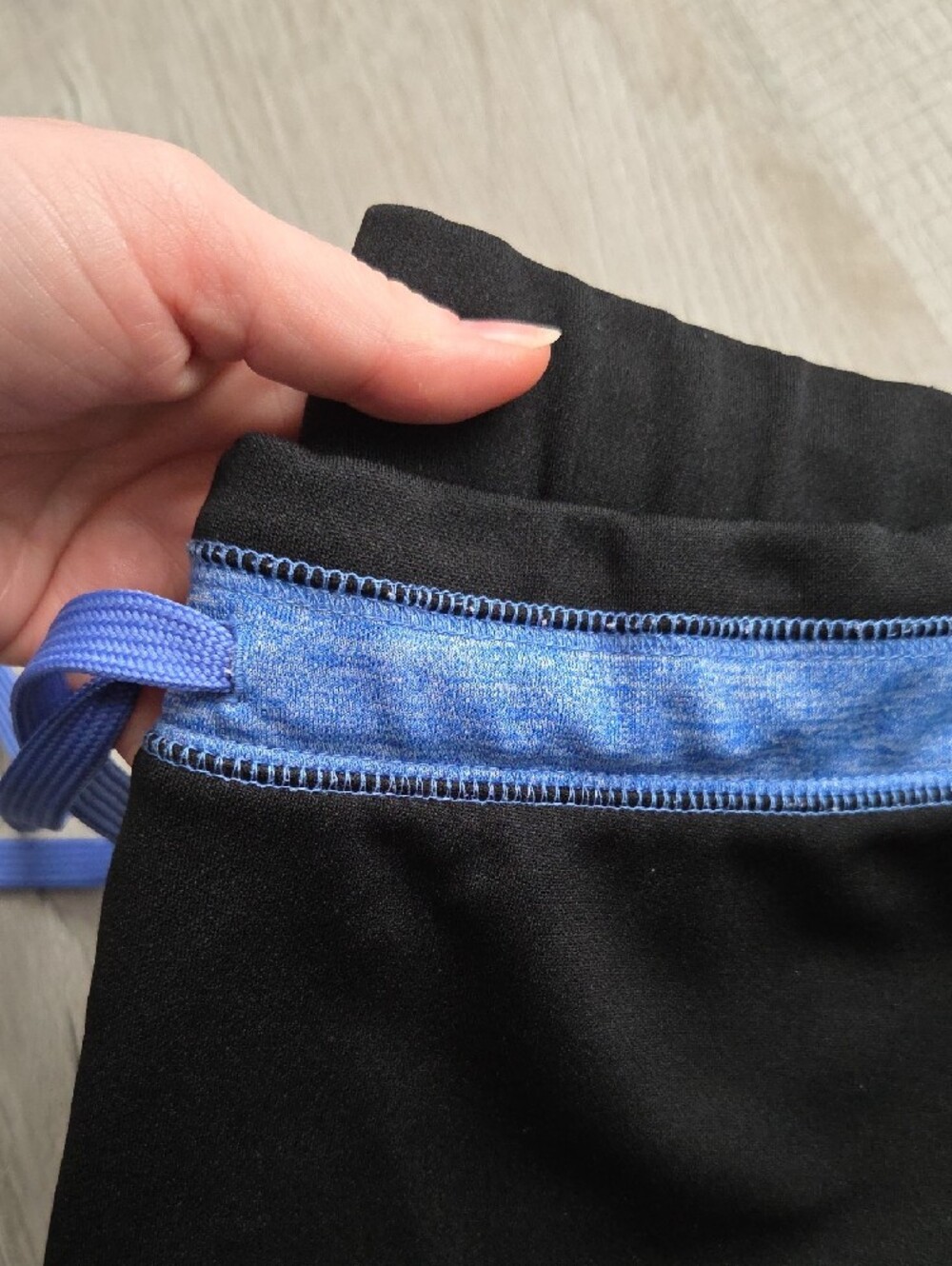 be inspired Black Sweat Pants with Blue Waistband and Drawstring Size Xl - Picture 2 of 3